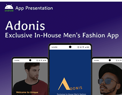 Adonis- Men's Fashion App Android Presentation
