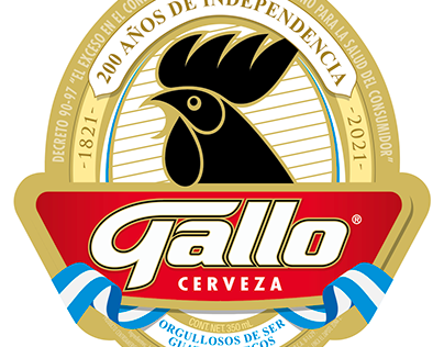 Lata 200 años de independencia Cerveza Gallo