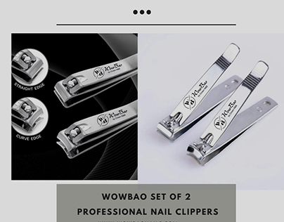 Wowbao Set of 2 Professional Nail Clippers