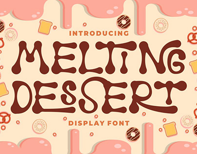 Free Display Font - Melting Dessert