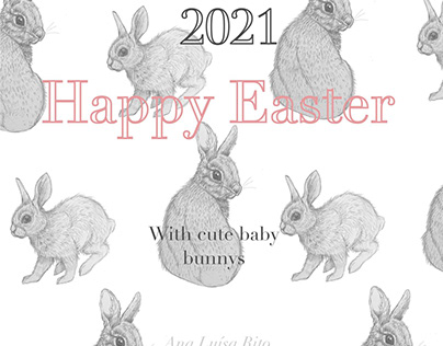 Easter postcard illustration