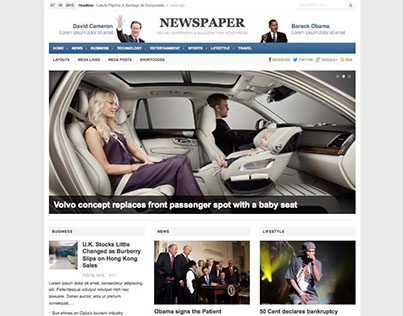 Newspaper WordPress Online Magazine Style Theme