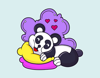 Napping Cute Panda baby