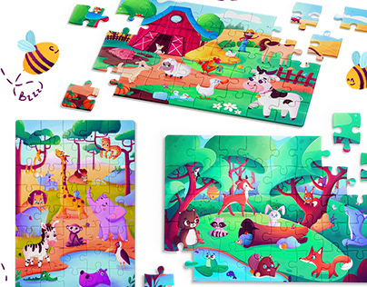 ILLUSTRATION for PUZZLES /ANIMALS