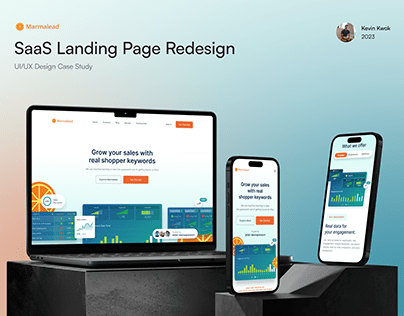 SaaS Landing Page Web Design - UI/UX Case Study