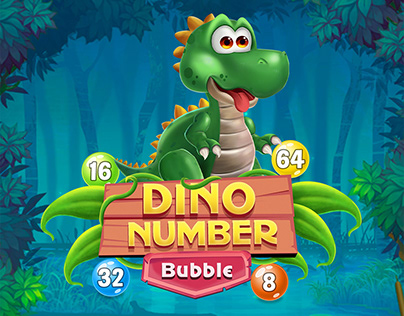Dino Number Bubble - Mobile Game Design - UI/UX