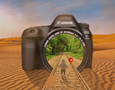 Camera on a desert