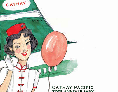 Hong Kong Illustration | Cathay Pacific Anniversary