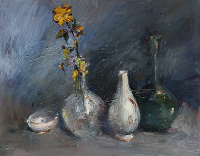 Still life with dried rose