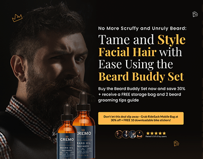 Beard Oil Sales Product Page Design