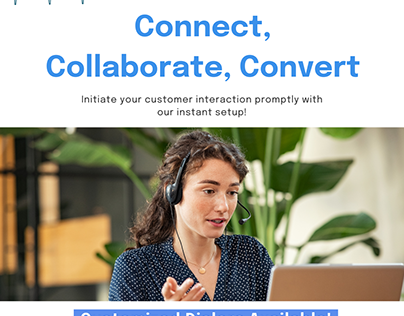 Call center solution and CRM Solution poster in canva