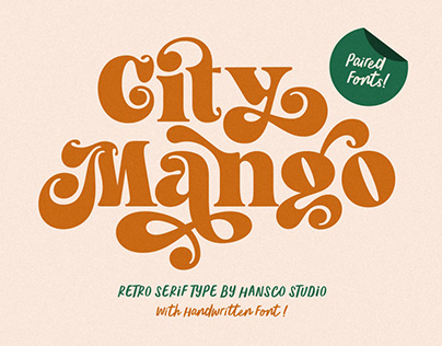 City Mango Font - Retro Serif Font Free