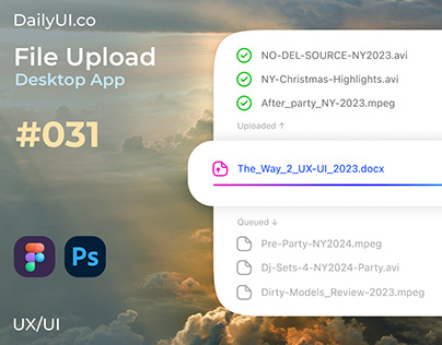 UX/UI File Upload Desktop App Daily 031