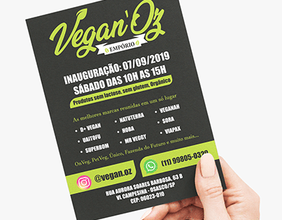 Material Offline para empório vegano