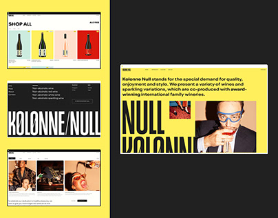 UI/UX Design for Kolonne Null's Non-Alcoholic Wines