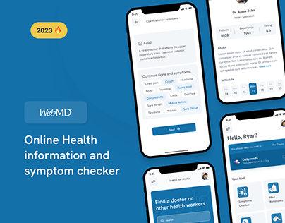 WebMD Mobile App case study (Redesign)