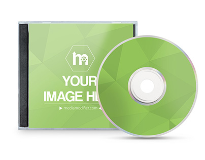 CD DVD and Jewel Plastic Case Mockup PSD Template