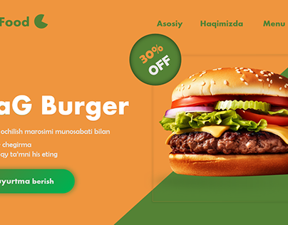Landing Page about Fast-food cafe
