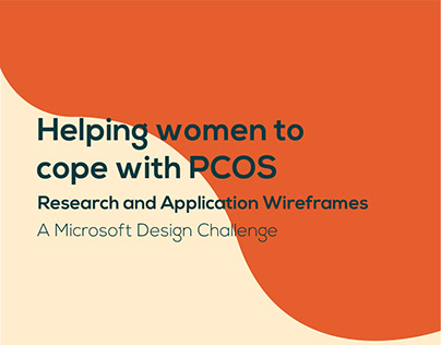 Application Wireframe to help women cope with PCOS