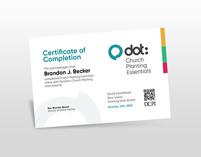 Dot • Certificate Design