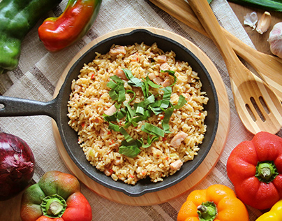 Food Styling: Rice and Peppers