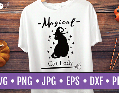 Halloween Quote SVG: Magical Cat Lady