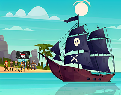 Swashbuckling Adventures: Pirate Ship Animation