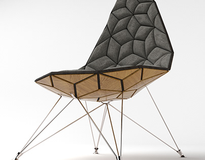 Romb elements chair in 3Dsmax & V-Ray