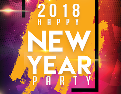 2018 New year poster design
