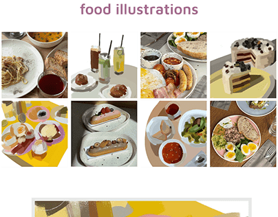 Food illustrations for bakery / restaurant