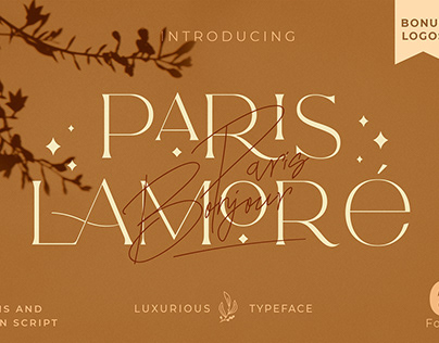 The Paris Lamore Duo Typeface + LOGO