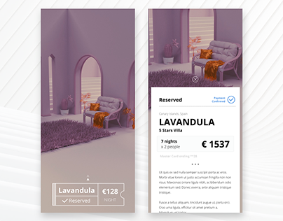 Lavandula - Hotel booking interaction