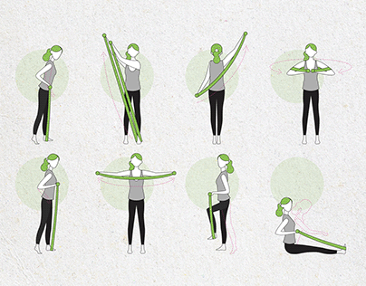 Stretchy band illustrations