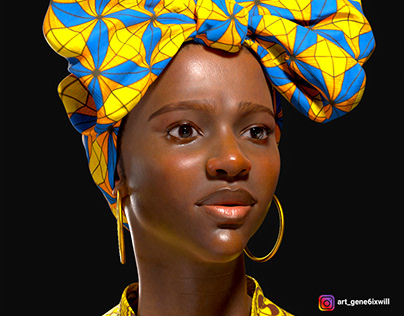 African scarf girl