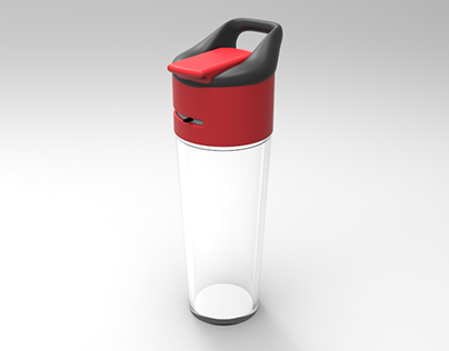 Water Bottle with Integrated Lid Features
