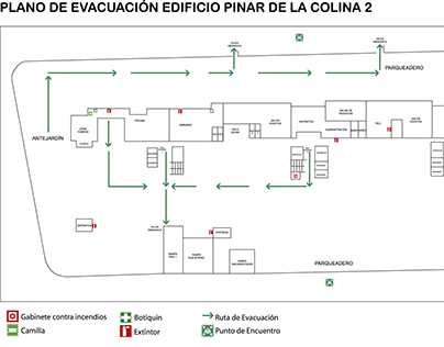 Plano de Evacuación Edificio Pinar de la Colina 2