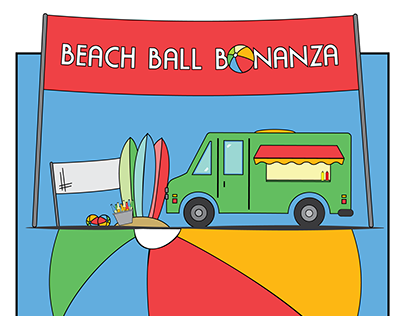 Beach Ball Event Poster