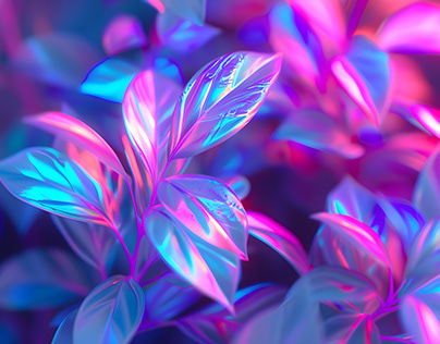 luxury iridescent leaves texture background