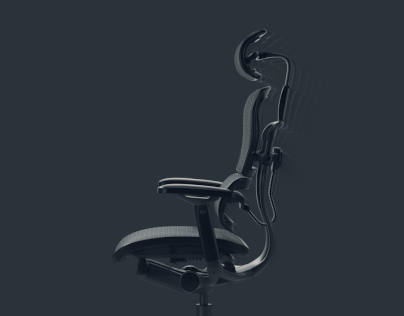 3D PBR Model - Air Flow through the office chair
