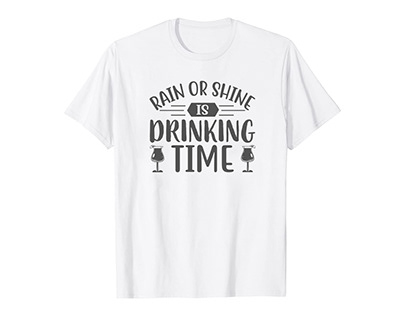 Drinking SVG T-Shirt Design.