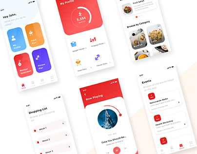 Fitness and Food App Design