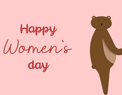 Greeting card for international women's day