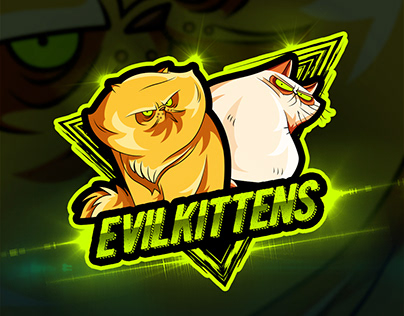 Evil Kittens Gaming Cartoon Logo