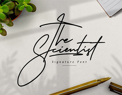 Free Script Font - The Scientist Signature