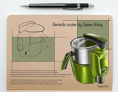 Gemside Cooker by James Wang digital drawing