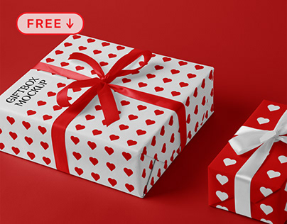 Free Valentine’s Gift Boxes Mockup