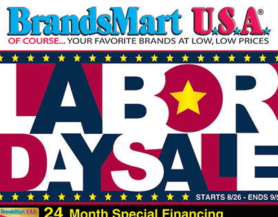 BrandsMart USA Ad: Labor Day Sale Direct Mailer 2016