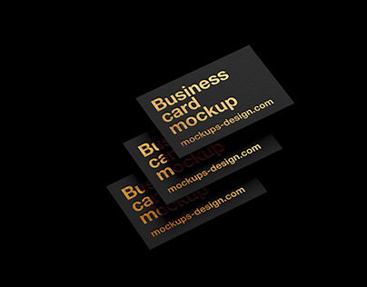 Metallic Foil Business Card Mockup