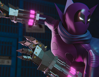 Prowler 3D fan art (Spiderman In to the spiderverse)