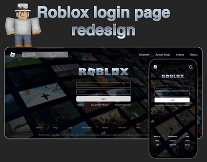 Roblox Login page redesign - UI design